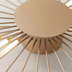 Modern Sputnik LED Ceiling Light Fixture Metal Starburst Chandelier Black Gold — Image 8