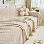 Woven Cotton Sofa Throw Blanket Geometric Pattern Couch Cover Living Room — Image 9