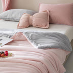 Luxury Reversible Comforter Set - Pink & Gray, Soft Microfiber, Queen Size — Image 6