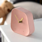 Modern Minimalist Concrete Desk Clock Silent Non-Ticking Tabletop Timepiece — Image 4