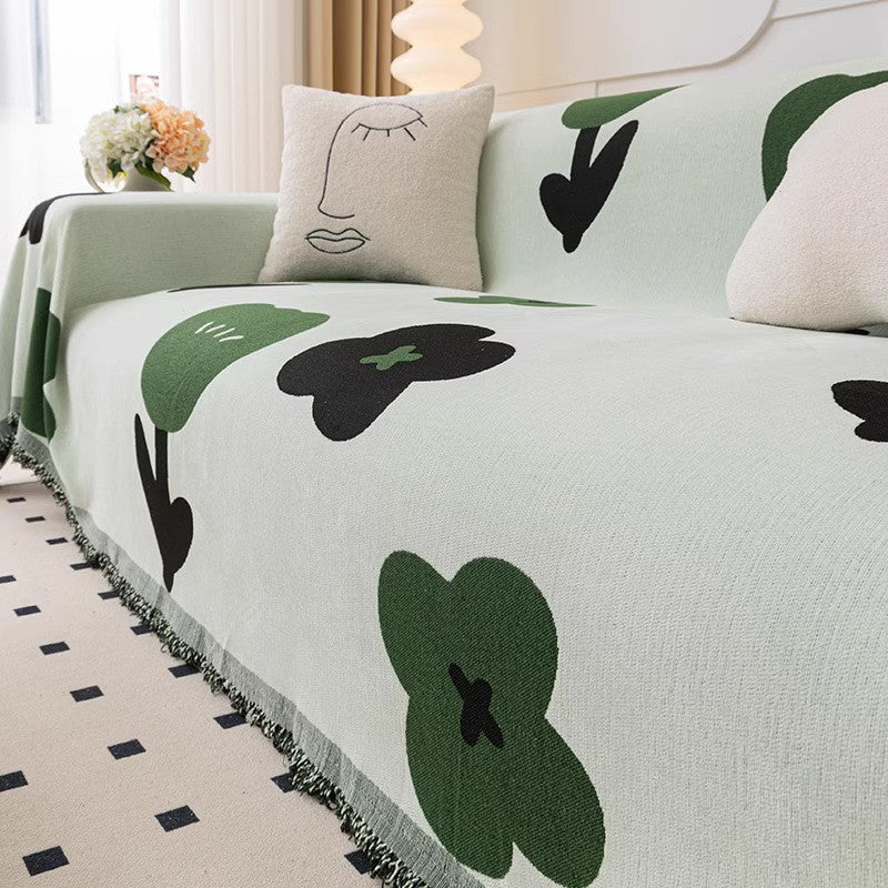 Floral Cotton Sofa Cover Decorative Couch Protector Multicolor — Image 5