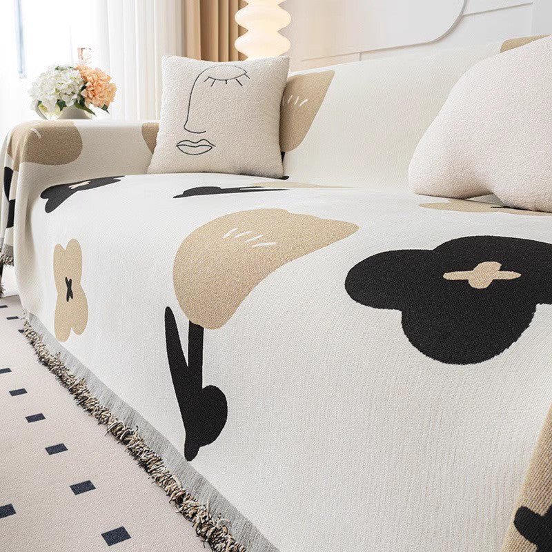 Floral Cotton Sofa Cover Decorative Couch Protector Multicolor — Image 8