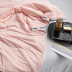 Reversible Microfiber Comforter All-Season Hypoallergenic Lightweight Bedding Set Pink and Gray — Image 4