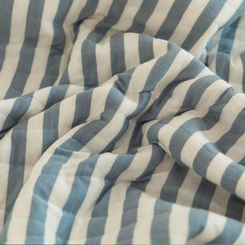 CozyHome Cotton Striped Reversible Blanket Yellow White Soft Lightweight — Image 11