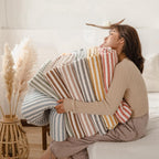 Cozy Home Striped Cotton Blanket - Yellow/White, Soft and Lightweight, 150x200cm — Image 20