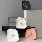 Modern Minimalist Concrete Desk Clock Silent Non-Ticking Tabletop Timepiece — Image 11