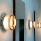 Contemporary Glass Wall Sconce Light Fixture - Amber, Smoke, Clear Options — Image 3