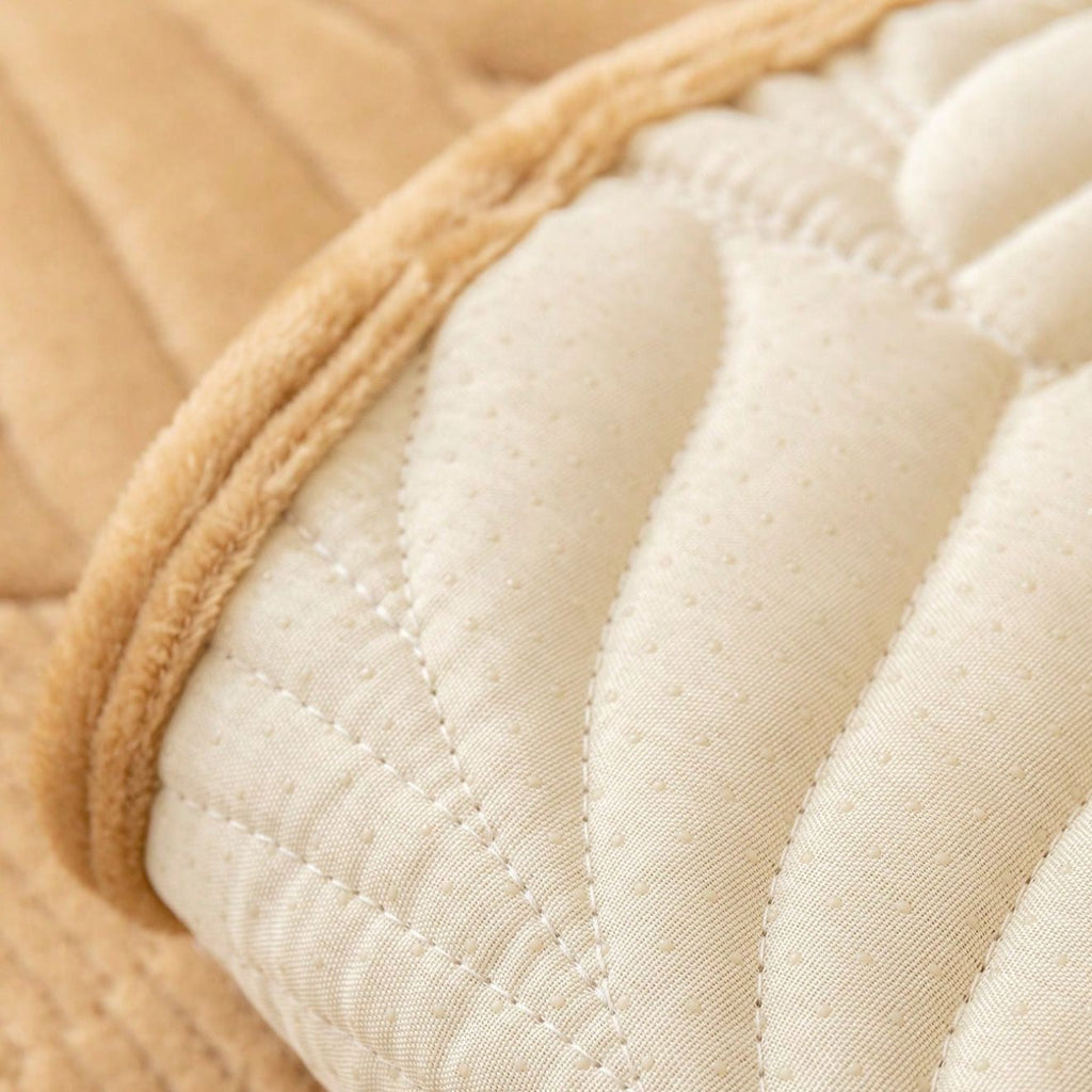 Pet-Friendly Quilted Sofa Cover Beige Polyester Non-Slip Protector — Image 9