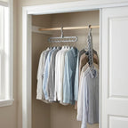 Space-Saving Multi-Layer Clothes Hanger Plastic Closet Organizer Gray for Shirts Coats Sweaters — Image 6