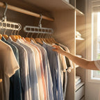 Space-Saving Multi-Layer Clothes Hanger Plastic Closet Organizer Gray for Shirts Coats Sweaters — Image 3