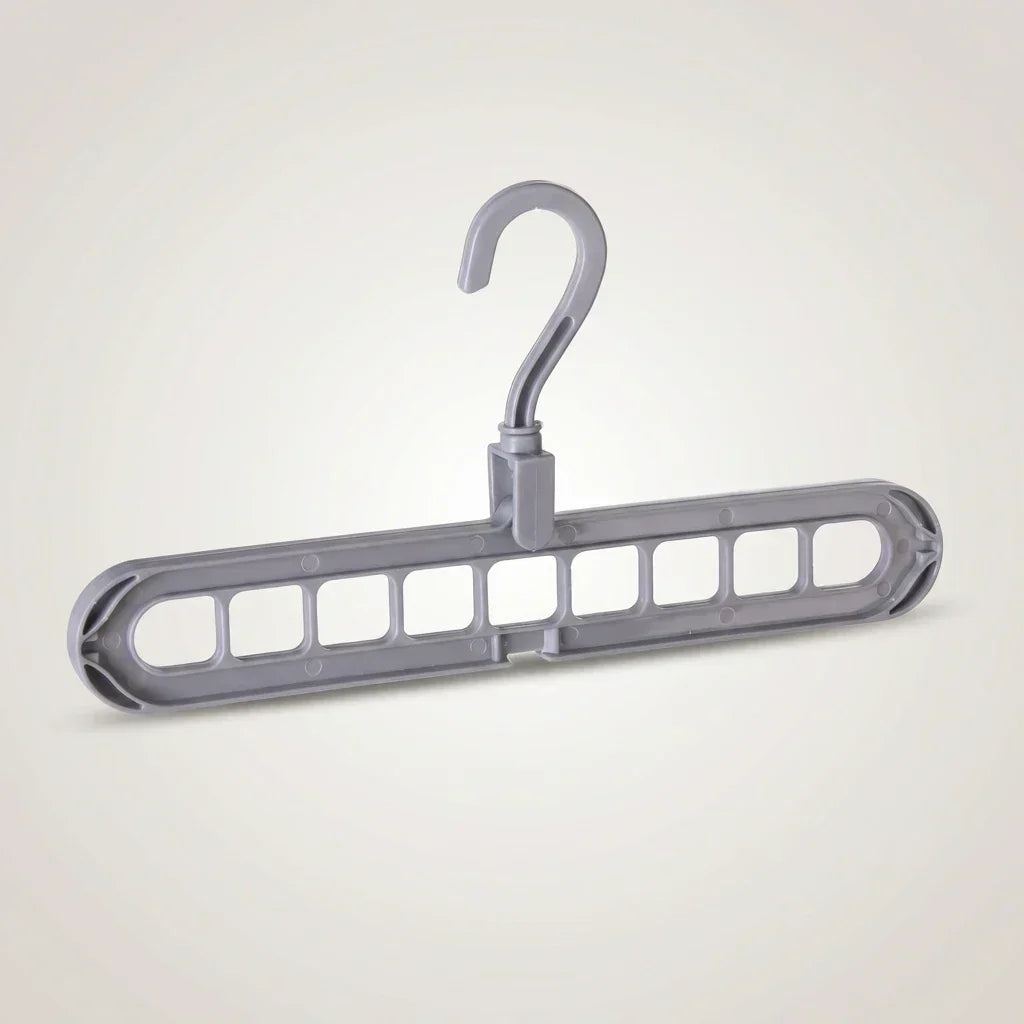 Space-Saving Multi-Layer Clothes Hanger Plastic Closet Organizer Gray for Shirts Coats Sweaters — Image 8
