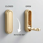 Premium Zinc Alloy Wall Hooks Foldable Magnetic Closure Heavy Duty Gold — Image 5