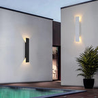 Modern Outdoor LED Wall Light Fixture - Black, Aluminum, Waterproof, 24W — Image 3