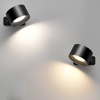 Modern Adjustable Wall Light LED Rechargeable Remote Control Wood Black White — Image 2