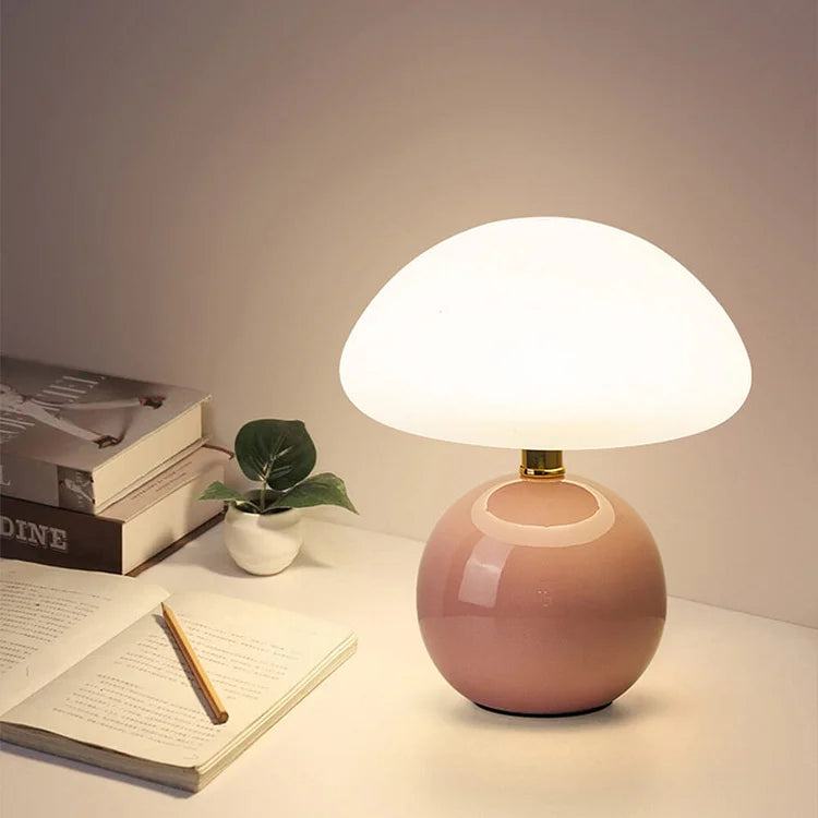 Modern Ceramic Table Lamp Mushroom Shape Ambient Lighting for Bedroom Living Room Decor — Image 5