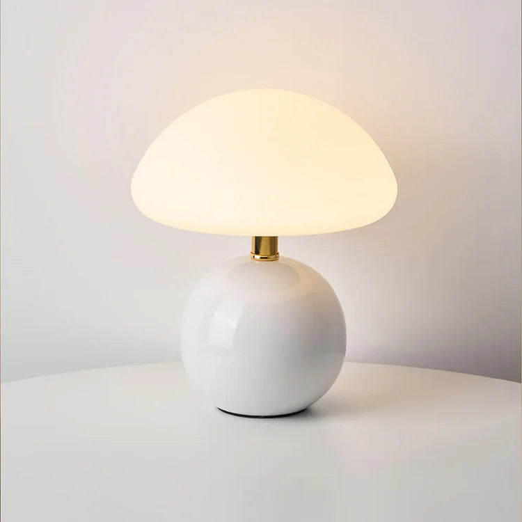 Modern Ceramic Table Lamp Mushroom Shape Ambient Lighting for Bedroom Living Room Decor — Image 10