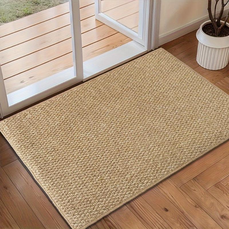 Handwoven Jute Area Rug Natural Fiber Eco-Friendly Textured Floor Mat — Image 4