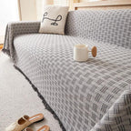 Woven Cotton Sofa Throw Blanket Geometric Pattern Couch Cover Living Room — Main Image