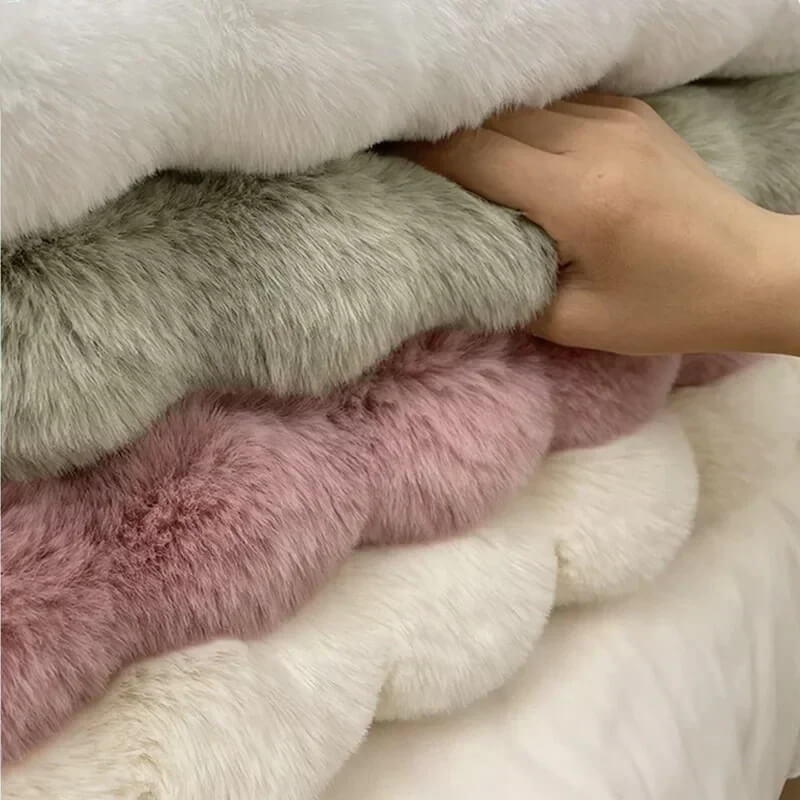 Plush Round Area Rug Soft Faux Fur Carpet Non-Slip Living Room Bedroom — Image 11