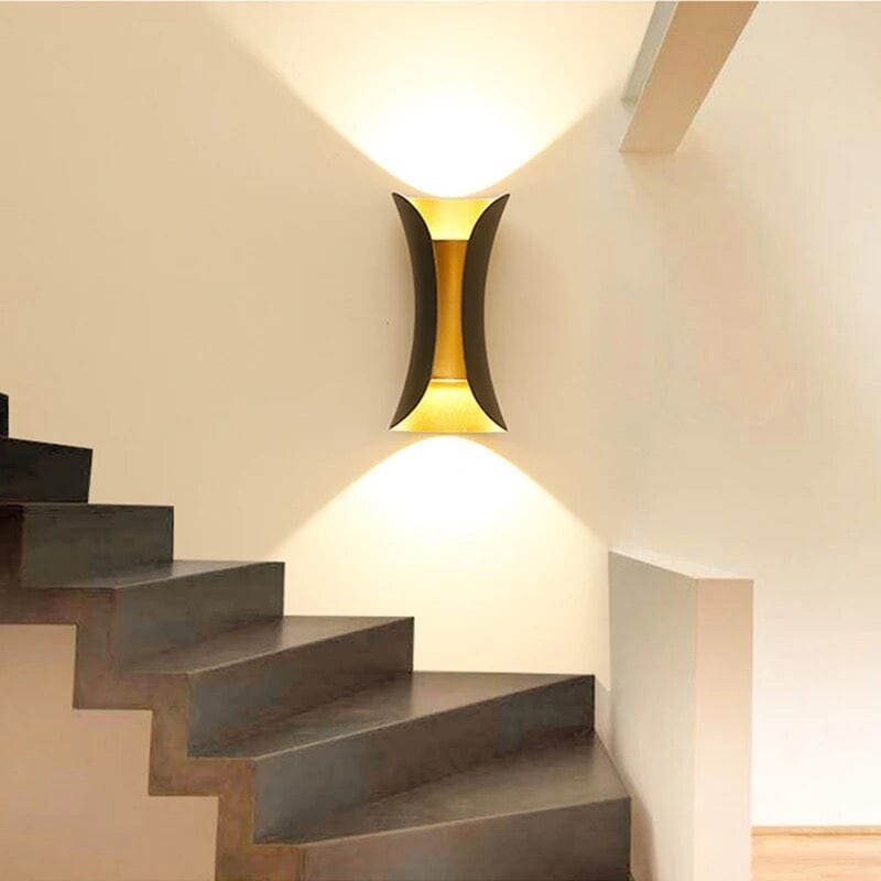 Modern LED Wall Sconce Light Fixture - Black and Gold, IP65 Waterproof, Small 6W/Large 10W — Image 11