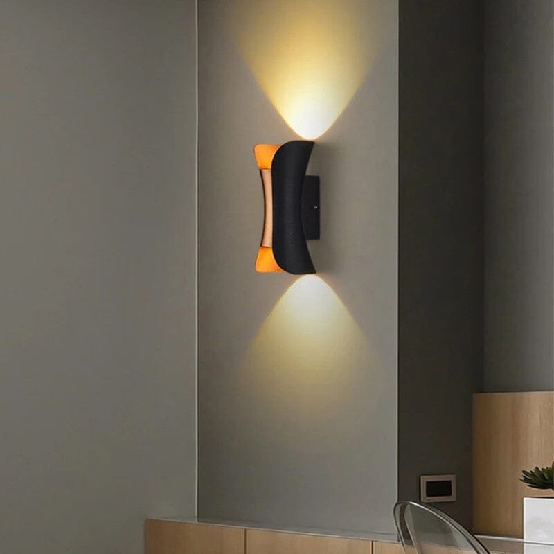 Modern LED Wall Sconce Light Fixture - Black and Gold, IP65 Waterproof, Small 6W/Large 10W — Image 12