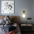 Nyra Modern Wall Sconce Light Fixture Gold Metal LED 30cm x 12cm — Image 4