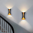 Modern LED Wall Sconce Light Fixture - Black and Gold, IP65 Waterproof, Small 6W/Large 10W — Image 6