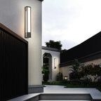 Modern Outdoor Wall Light Fixture LED Wrought Iron Acrylic 80cm Black Waterproof — Image 3