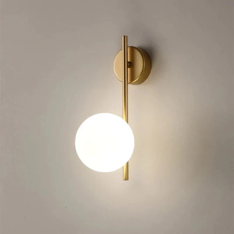 Nyra Modern Wall Sconce Light Fixture Gold Metal LED 30cm x 12cm — Image 6