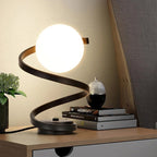 Modern Spiral LED Table Lamp Gold Metal Energy-Efficient for Bedroom Office — Image 2