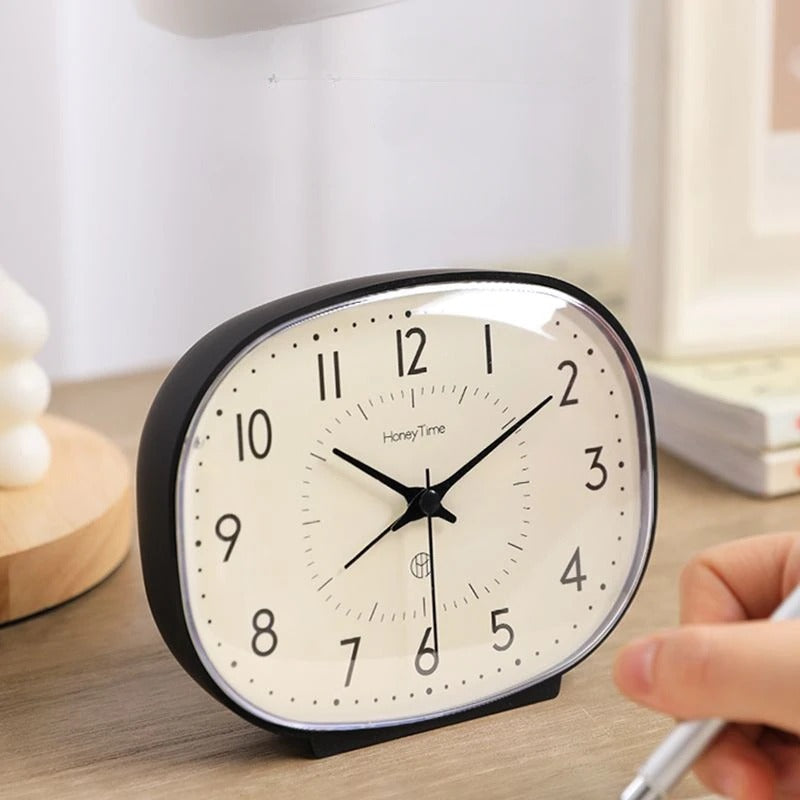 Surrealist Melting Shelf Clock Silver Plastic Roman Numerals Home Office Decor — Image 3