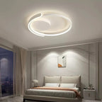 Modern LED Ceiling Light Fixture Acrylic Circular Design White Black — Main Image