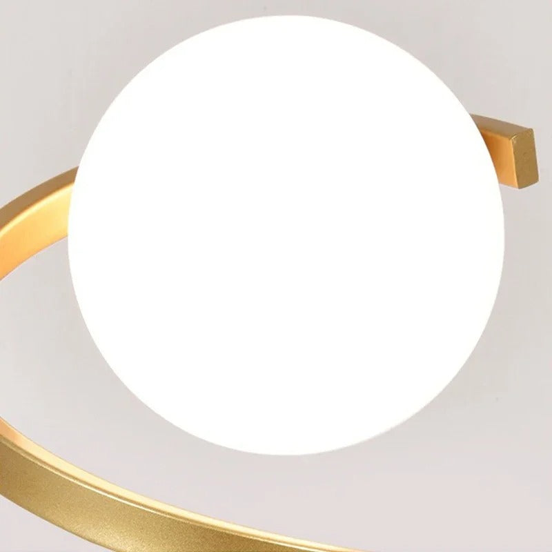 Modern Spiral LED Table Lamp Gold Metal Energy-Efficient for Bedroom Office — Image 3