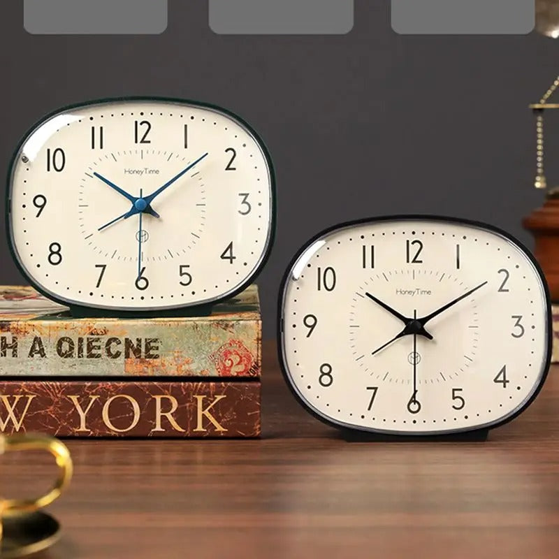 Surrealist Melting Shelf Clock Silver Plastic Roman Numerals Home Office Decor — Image 2