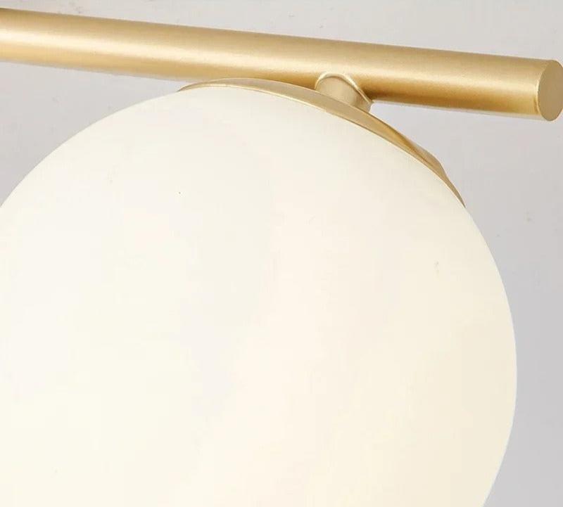 Ascelin Modern Ceiling Light Fixture - Gold & Black, Glass Globes, 2-3 Bulbs — Image 9