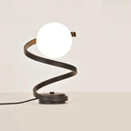 Modern Spiral LED Table Lamp Gold Metal Energy-Efficient for Bedroom Office — Image 5