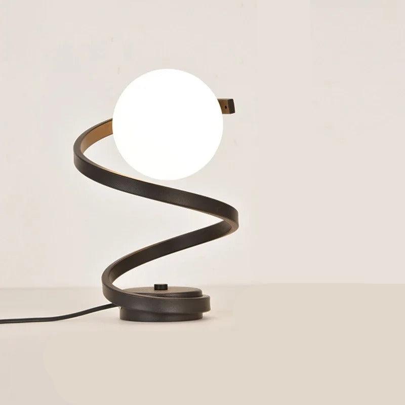 Modern Spiral LED Table Lamp Gold Metal Energy-Efficient for Bedroom Office — Image 5