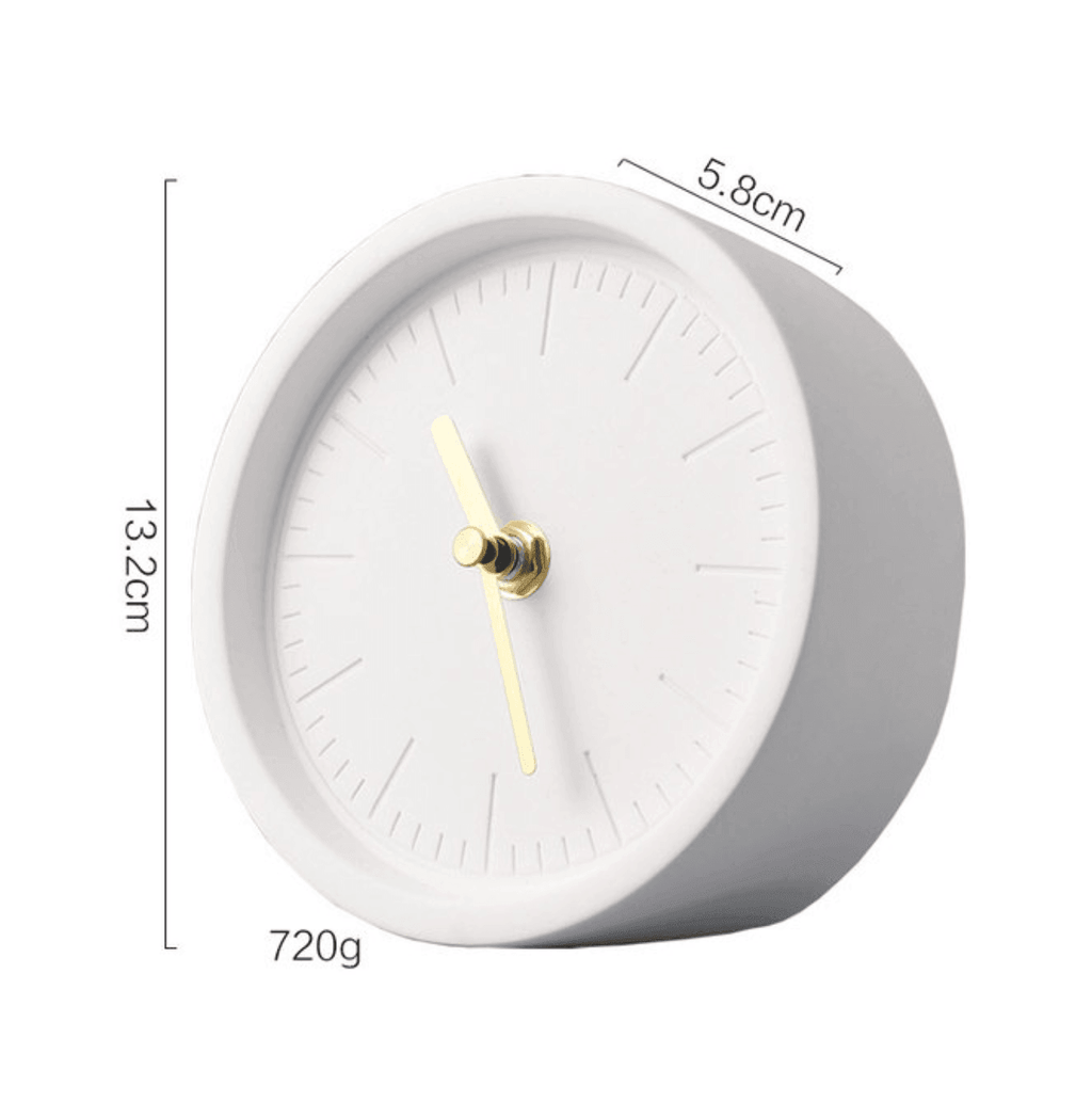 Modern Minimalist Concrete Desk Clock Silent Quartz Movement Home Office Decor — Image 4