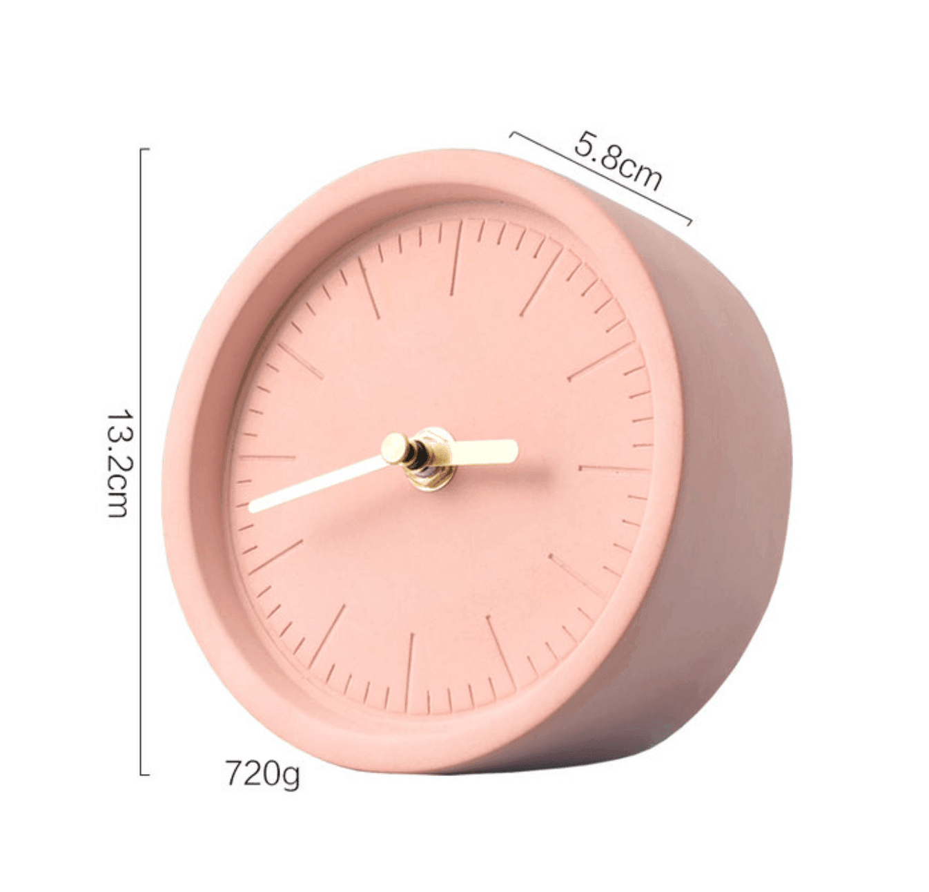 Modern Minimalist Concrete Desk Clock Silent Quartz Movement Home Office Decor — Image 6