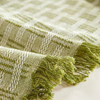 Woven Cotton Sofa Throw Blanket Geometric Pattern Couch Cover Living Room — Image 4