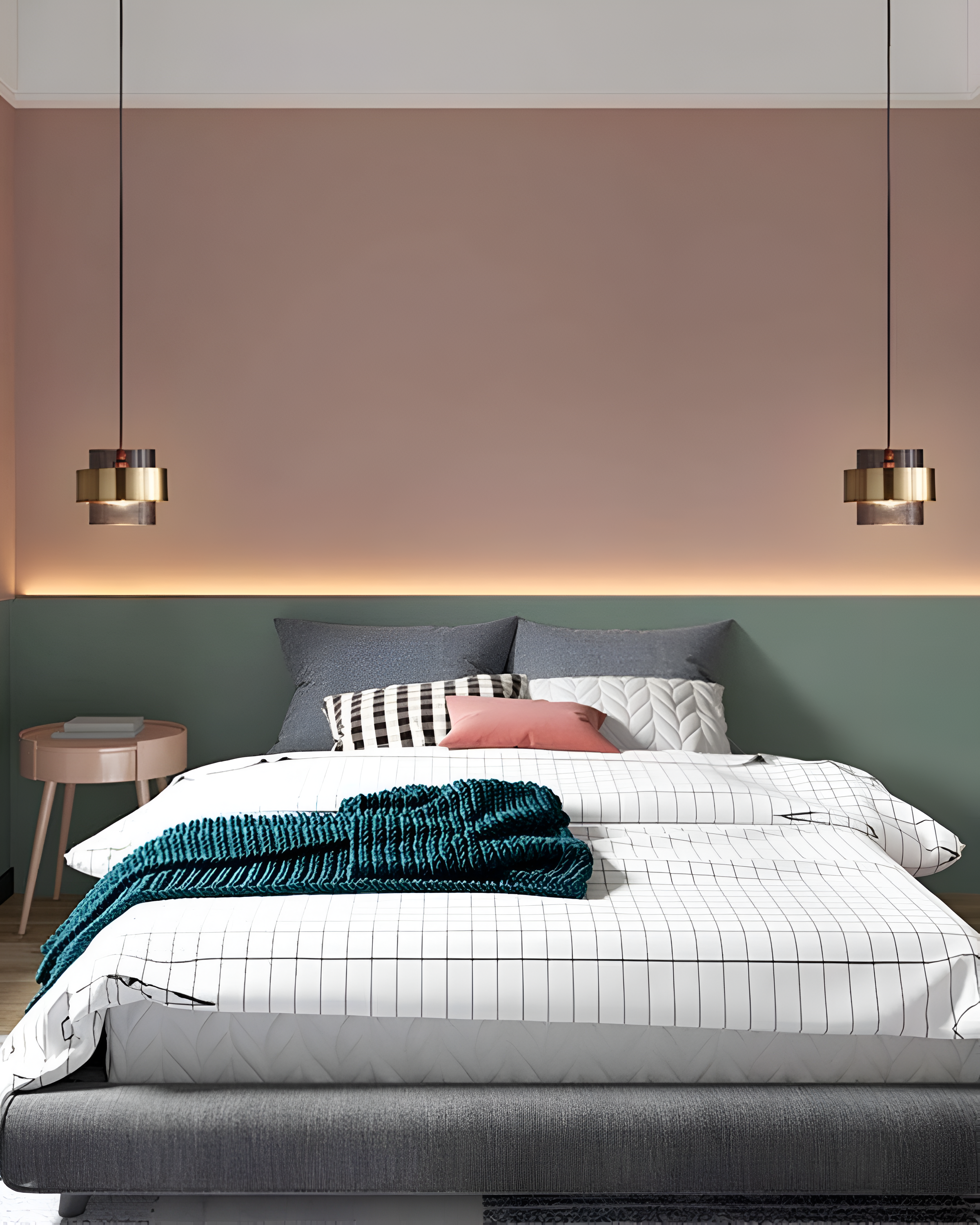 Modern Brass and Glass Pendant Light Elegant Ceiling Fixture — Image 3