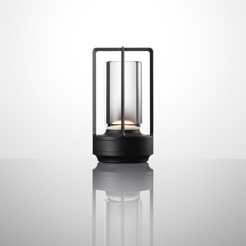 Modern LED Table Lamp Metal Frame Black Gold Silver Ambient Lighting — Image 4