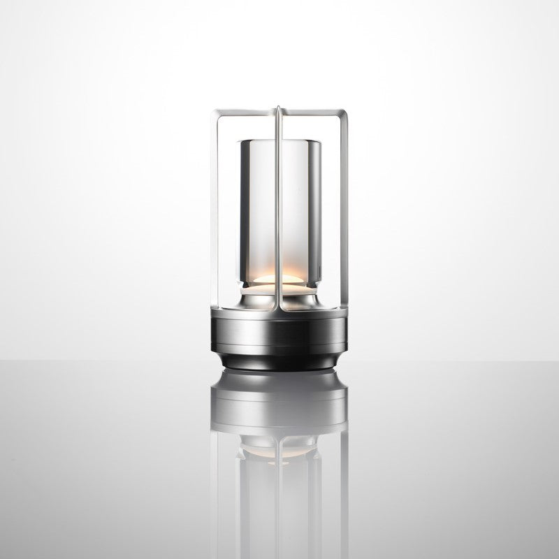 Modern LED Table Lamp Metal Frame Black Gold Silver Ambient Lighting — Image 3