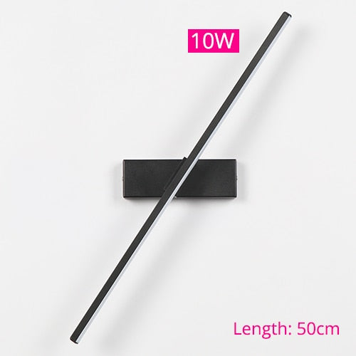Modern Rotatable LED Wall Light Black Aluminum, 6W/8W/10W, 30/40/50cm — Image 12