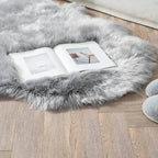 Luxury Faux Fur Area Rug Soft Shaggy Carpet Grey 60x180cm — Image 5