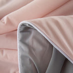 Reversible Microfiber Comforter All-Season Hypoallergenic Lightweight Bedding Set Pink and Gray — Image 7