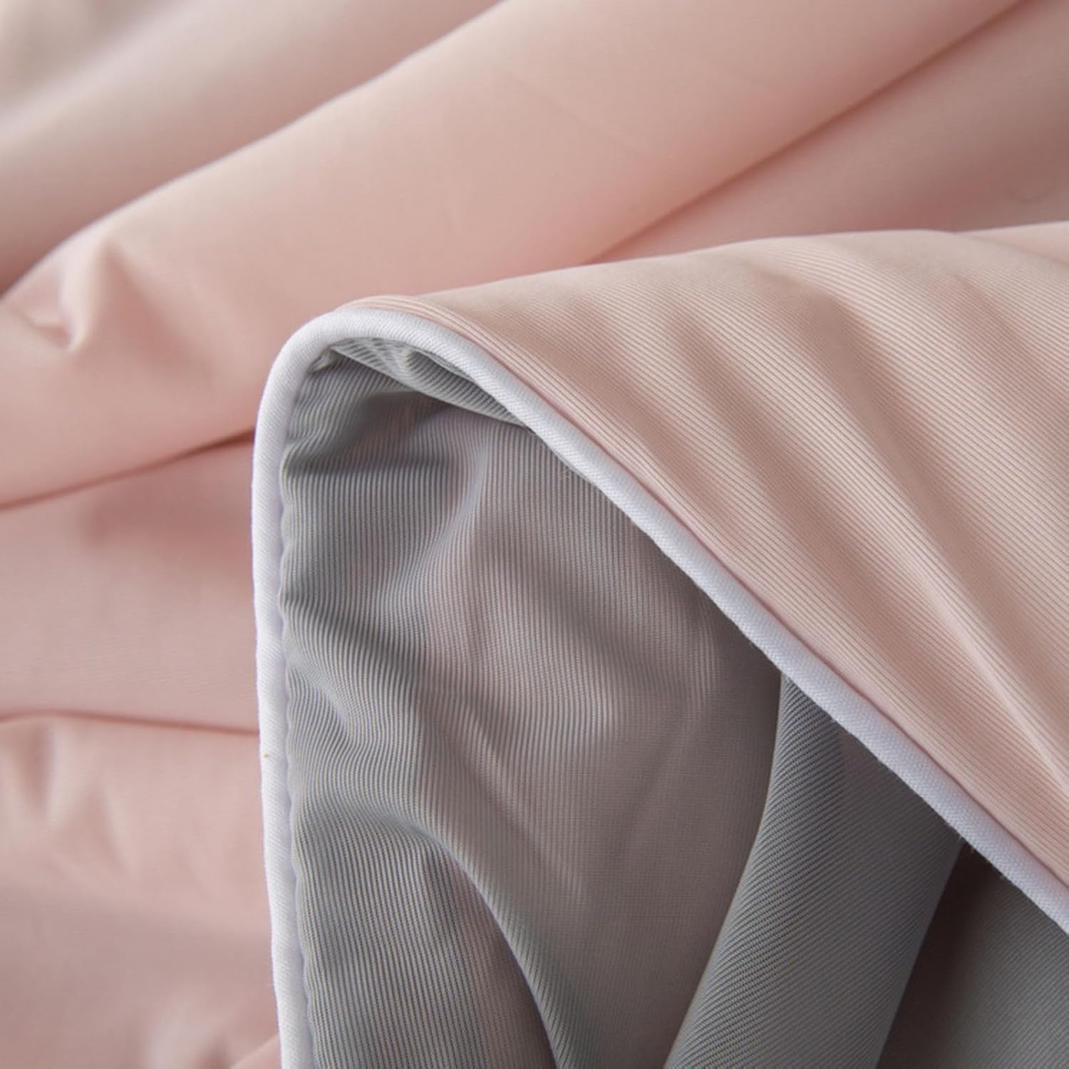 Reversible Microfiber Comforter All-Season Hypoallergenic Lightweight Bedding Set Pink and Gray — Image 7