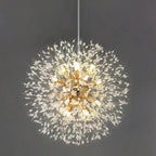 Luxurious Crystal Chandelier Pendant Light Fixture Dandelion Design Gold — Image 4