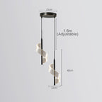 Modern Spiral LED Pendant Light Gold Metal Adjustable Dimmable 40cm — Image 17